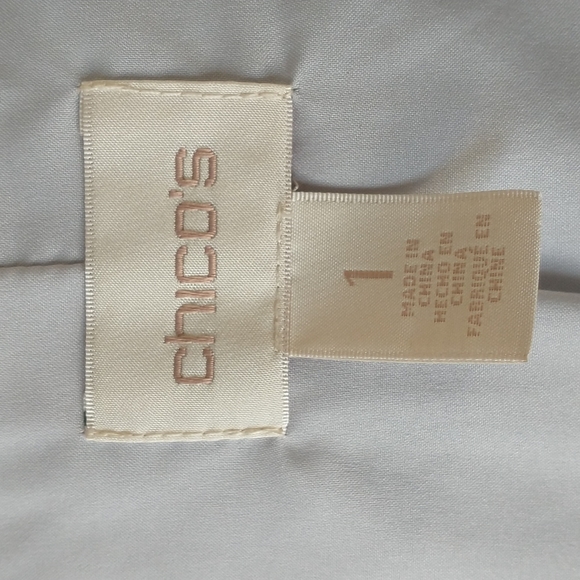 Chico's jacket coat puffer quilted leopard print grey gray silver outerwear sz 8 - Picture 10 of 13